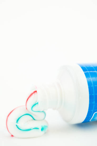 istock Multicolour toothpaste outgoing of a tube of toothpaste 846543136