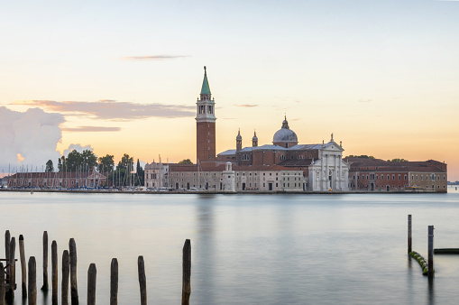 Morning view of San Giorgio Maggiore church in Venice. Italy