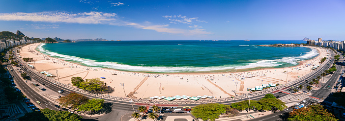 Copacabana beach panorama.