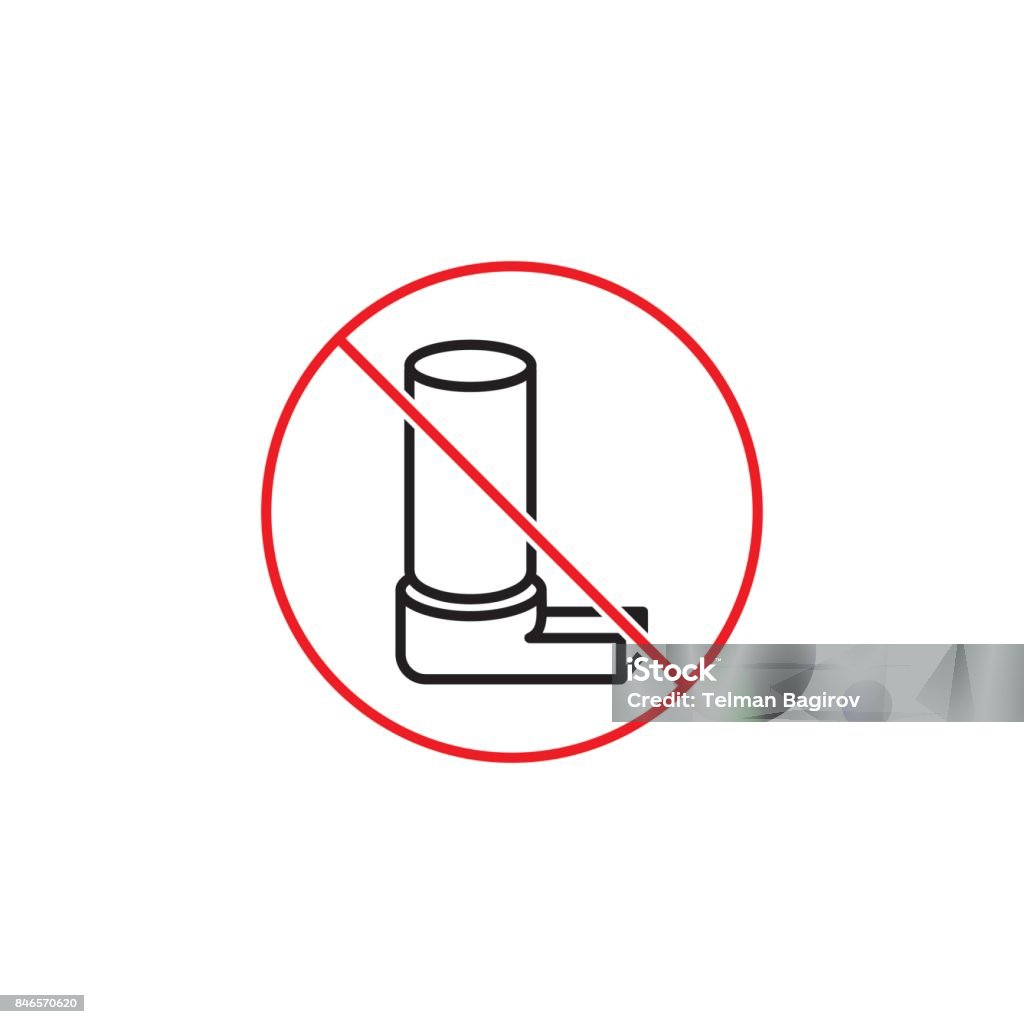 Say No Inhalan No Inhaler Sign On White Background Stock Illustration - Download Image ...
