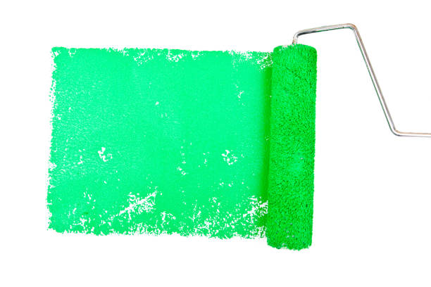 istock One green trace of painting 846586904