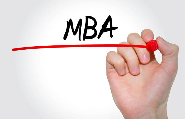 istock Hand writing inscription MBA with marker, concept 846591298
