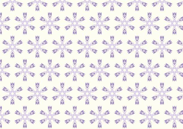 istock Purple Tribal or Roots Shape and Bloossom Pattern on Pastel Background 846608614