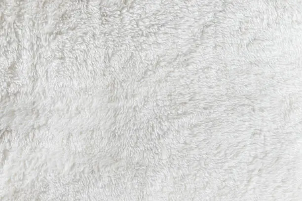 Photo of Synthetic fur white texture for the background