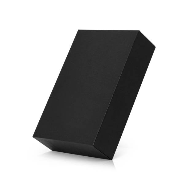 istock Black box isolated on white background. Dark product package for your design. Clipping paths object. ( Rectangle shape ) 846625910