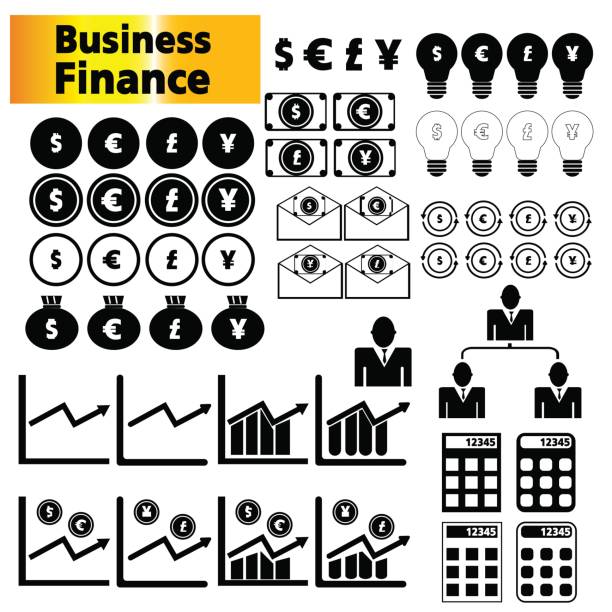 ilustrações, clipart, desenhos animados e ícones de o dinheiro das finanças e da moeda vector design - bulls eye