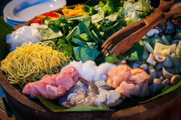 istock Buffet line in Wedding party dinner on beach,Thailand 846642684
