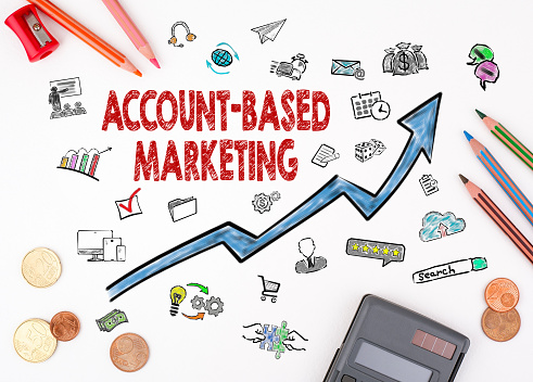 Account-Based Marketing Concept. keywords and icons on white background