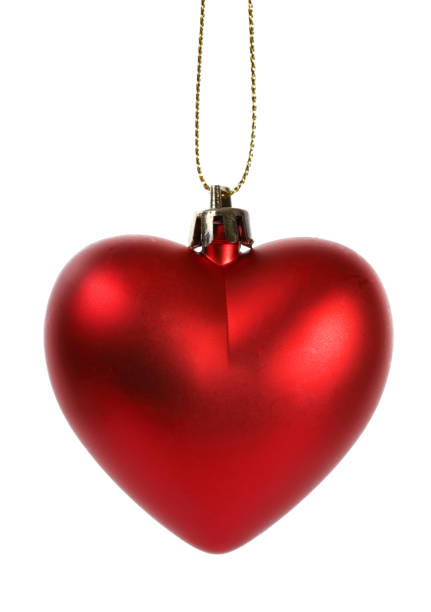 heart ornament - love hanging indoors studio shot imagens e fotografias de stock