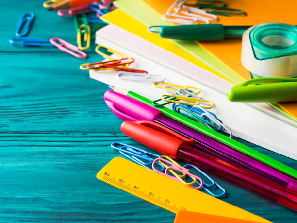 istock Stationery colorful school writing tools pens 846655128