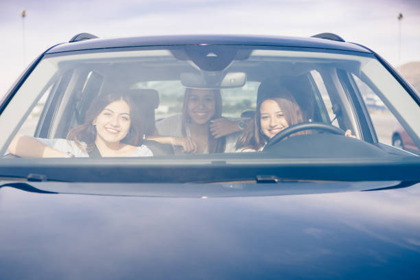 istock Friends traveling by car 846657610