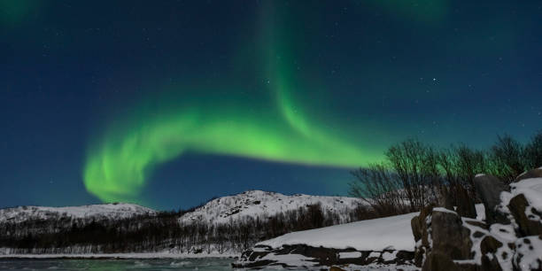 istock Aurora Northern Polar light in night sky over Northern Norway 846664398