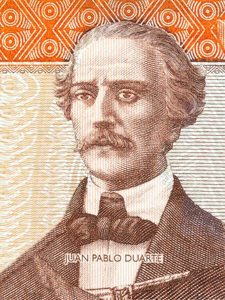 Juan Pablo Duarte portrait from Dominican money
