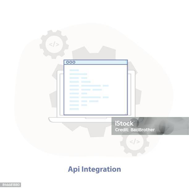 Website Integration Code Web Integration Software Development Programming Coding Concept Stock ...