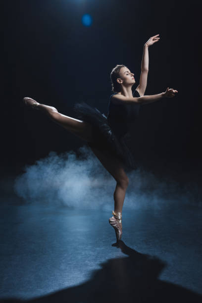 istock ballerina dancing in pointe shoes 846682236