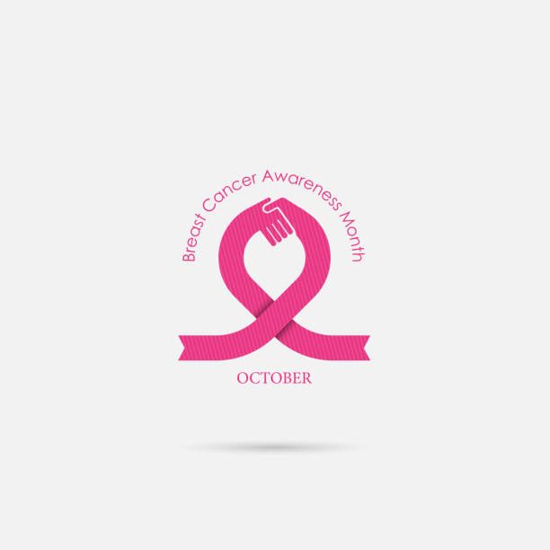 Breast Cancer October Awareness Month Campaign Background.Women health vector design.Breast cancer awareness icon design.Breast cancer awareness month icon.Realistic pink ribbon. vector art illustration