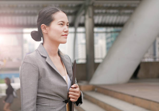 istock Business woman walking outside. 846692638