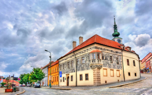 istock Graffiti decorated house in Trebic, Czech Republic 846703348