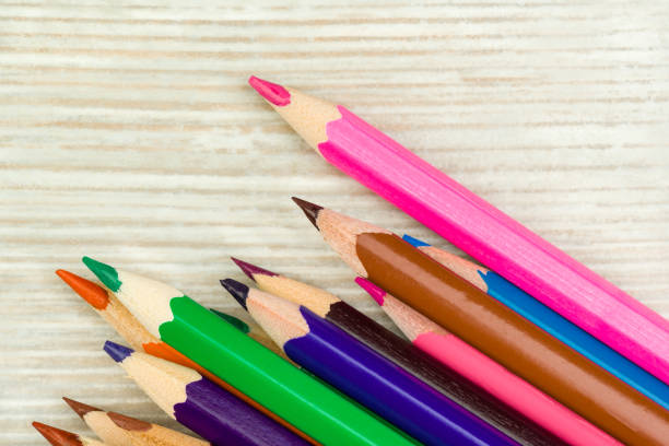 istock Colored pencils in the right corner 846707542