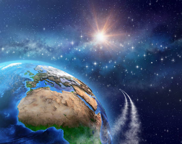 istock Space travel - Orbiting the Earth 846707648