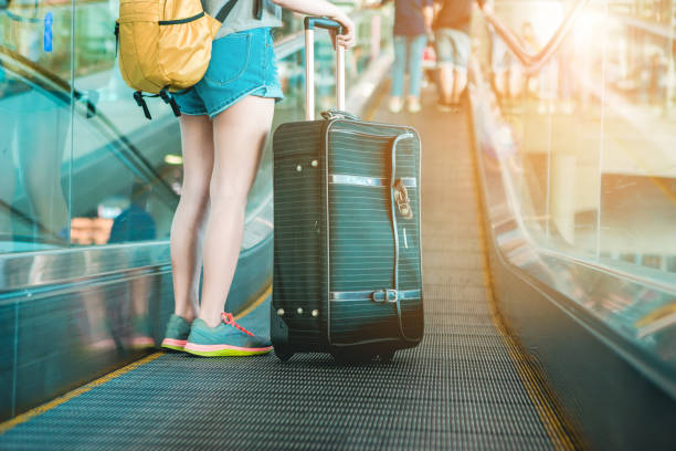 istock Girl in airport. 846707866