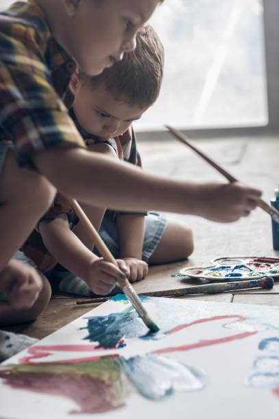 istock Young boys showing creative aspirations in an atelier 846711194