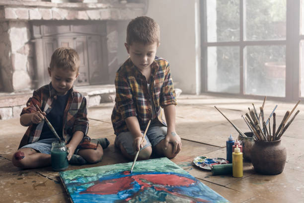 istock Young boys showing creative aspirations in an atelier 846711308