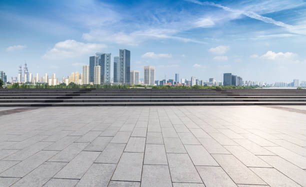 istock Panoramic skyline and buildings with empty road 846714470