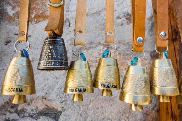 Rhodope brass sheep bells in village of Shiroka Laka, Bulgaria.