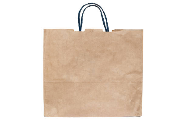 istock Blank brown paper bag isolated on white background 846717726
