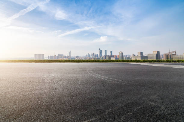 istock Panoramic skyline and buildings from glass window 846718974