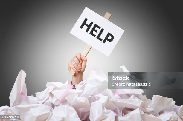 Help Placard Stock Photo - Download Image Now - A Helping Hand, Support, Assistance