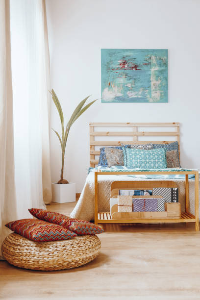 istock Bedroom in bohemian style 846723116