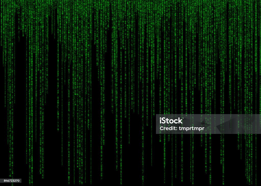 Matrix Effect Stock Photo - Download Image Now - Green Color, Pattern ...