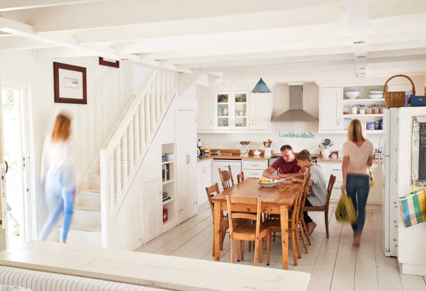 istock Interior Of Busy Family Home With Blurred Figures 846723624