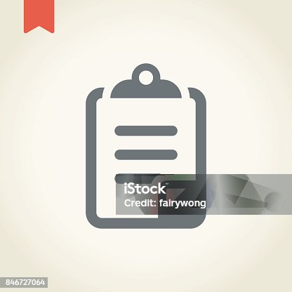 istock Clipboard and pen icon 846727064