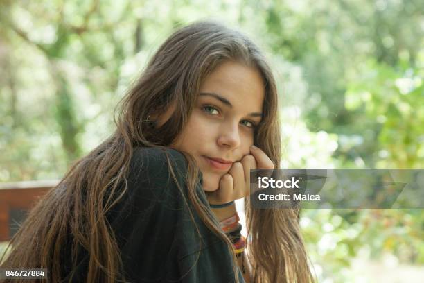 Portrait Teenager Stock Photo - Download Image Now - Serious, Teenage Girls, 16-17 Years