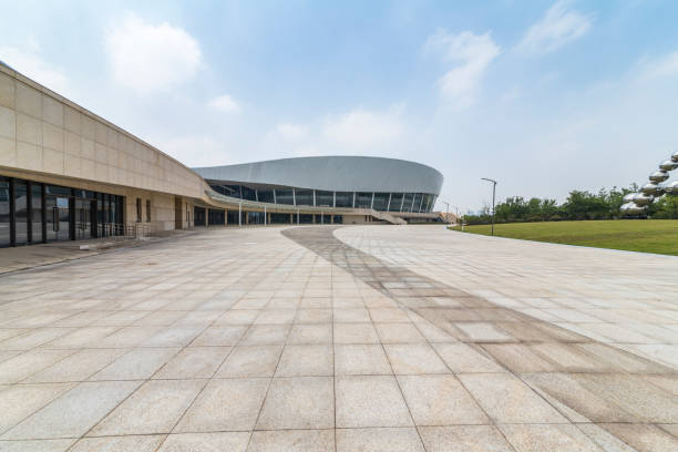 istock modern building and beautiful park, china. 846731058