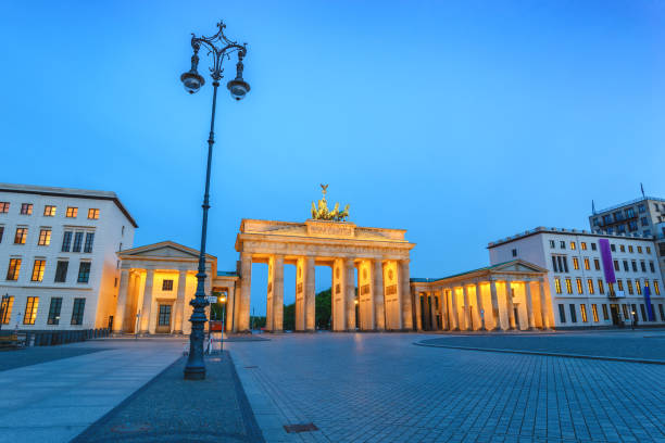 istock Berlin night city skyline at Brandenburg Gate (Brandenburger Tor), Berlin, Germany 846731620