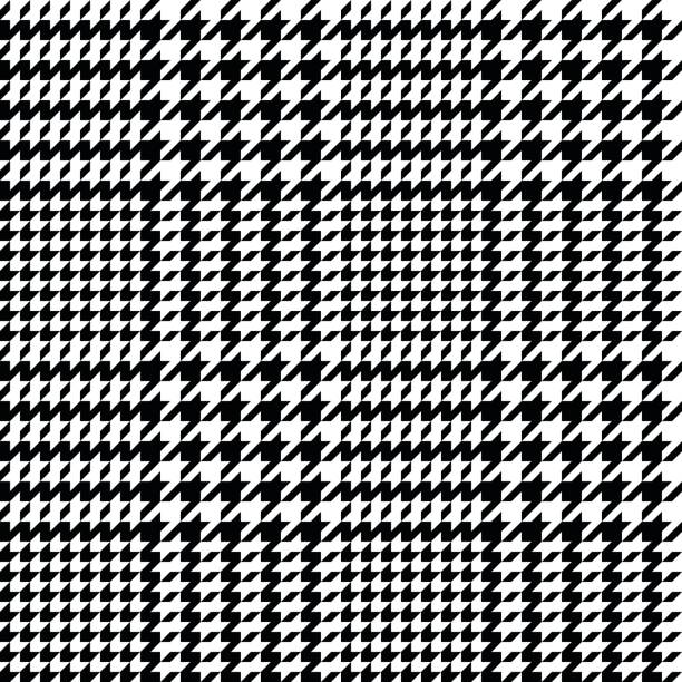 шаблон гончих - houndstooth pattern geometric shape textile stock illustrations