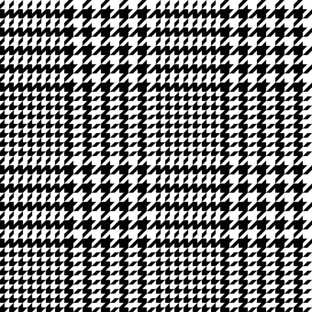 Houndstooth Pattern Seamless houndstooth pattern in black color. houndstooth check stock illustrations