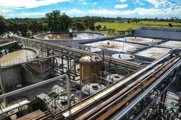 istock Waste water treatment, purification plant 846739056