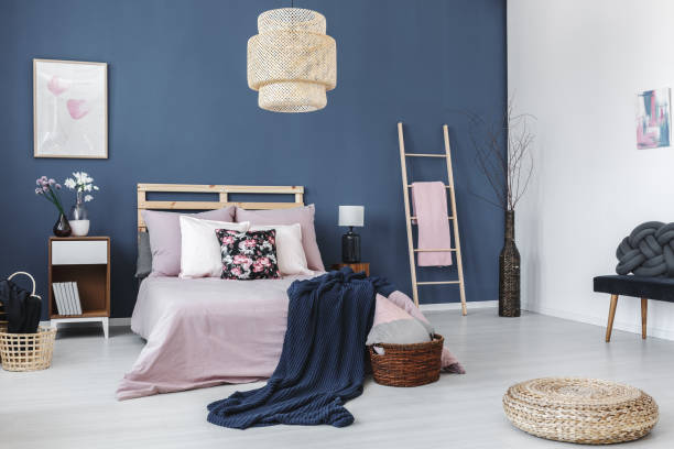 istock Designed chair in pastel bedroom 846742182