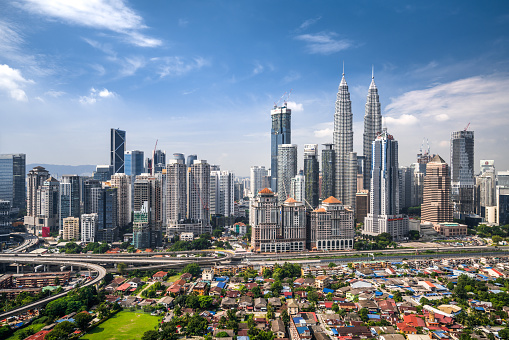 Vista aérea de Kuala Lumpur horizonte photo