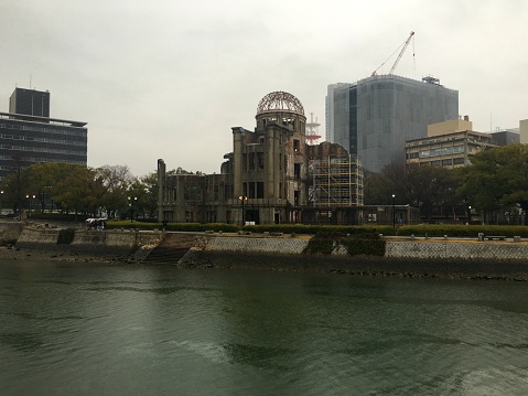 Hiroshima Peace Memorial Genbaku Atomic Bomb Dome in Japan