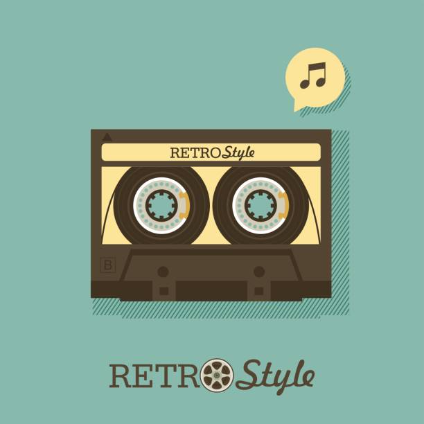 ilustrações de stock, clip art, desenhos animados e ícones de cassette tape. vector illustration in retro style. vintage icon. - senior adult old obsolete dancing