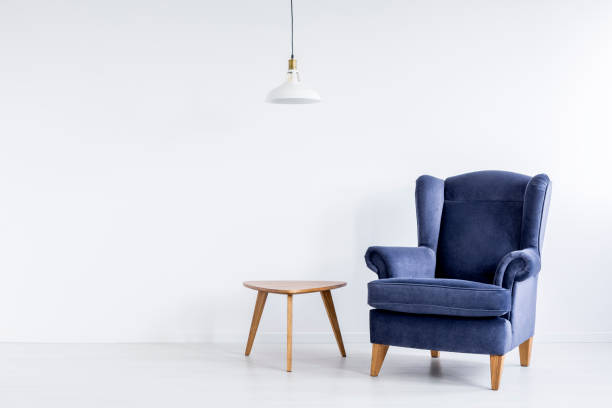 istock Classic armchair in white room 846752336