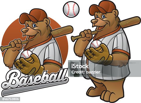 istock bear cartoon baseball player 846753806