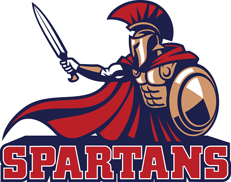 vector of spartan mascot