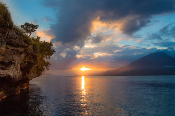 istock Panorama Sea at sunset with background mountain 846762198